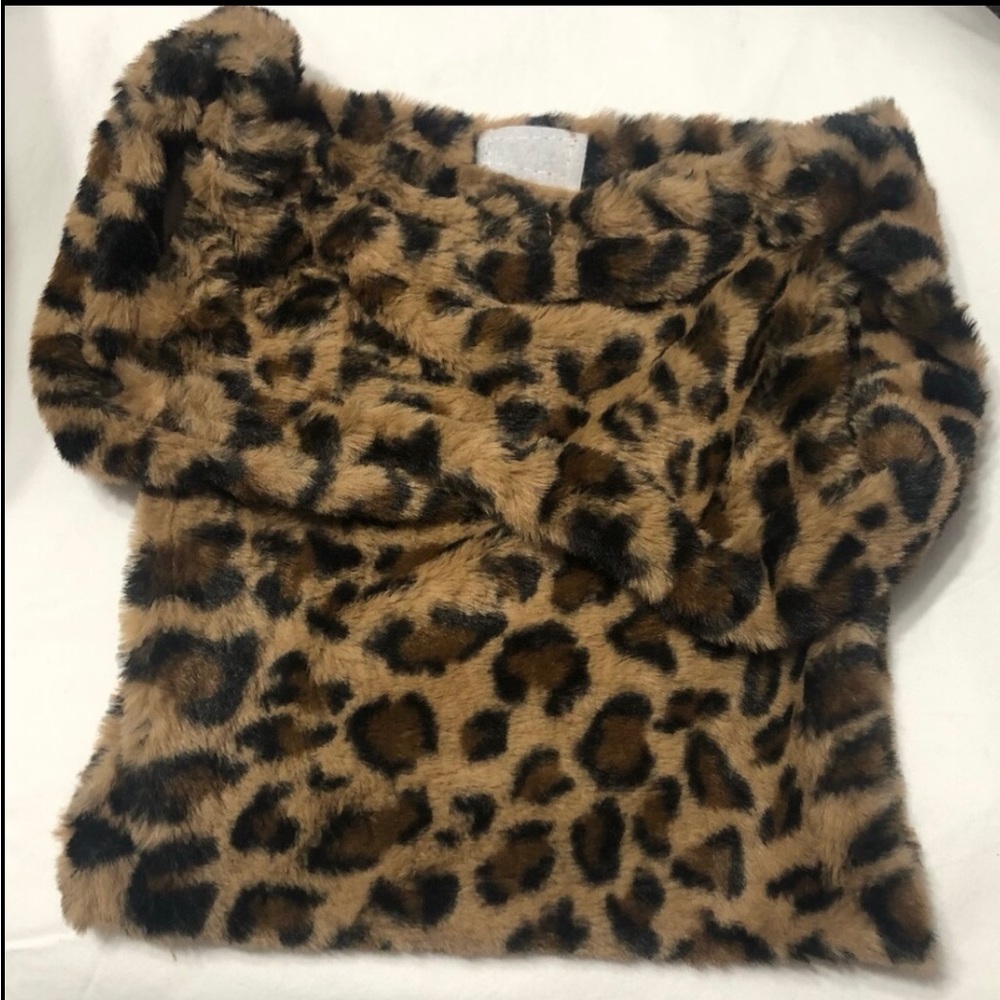 Shoulder crossbody bag very soft Sherpa Leopard brow.size 13” L X 14” - Picture 3 of 3